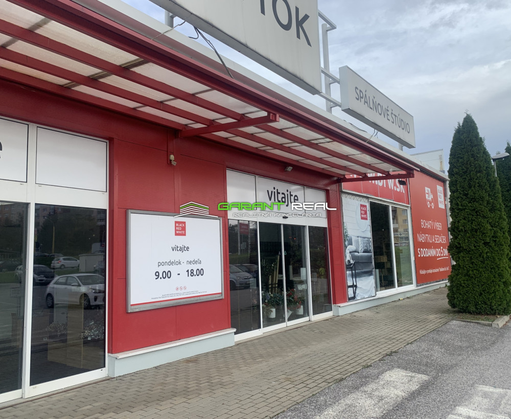 GARANT REAL - prenájom obchodný priestor 657 m2 v rámci obchodného centra Black Red White, Pod Táborom, Sídlisko Sekčov,, Prešov
