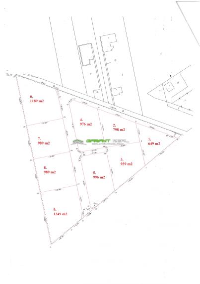 GARANT REAL - predaj 9 x stavebný pozemok, od 649 do 1249 m2, Stuľany, okres Bardejov