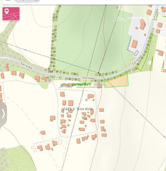 GARANT REAL - predaj stavebné pozemky 525 m2, 546 m2, 1367 m2, Veľký Šariš, Kanaš