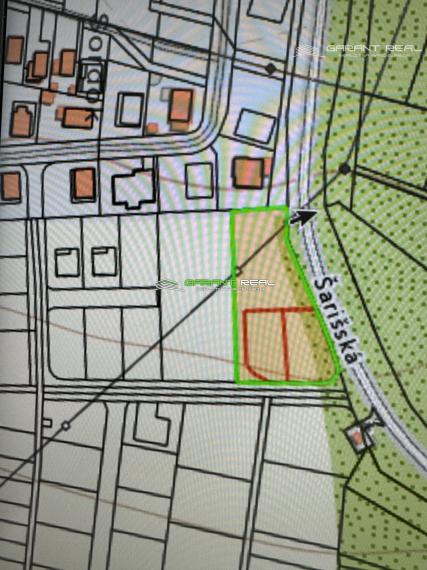 GARANT REAL - predaj stavebné pozemky 525 m2, 546 m2, 1367 m2, Veľký Šariš, Kanaš