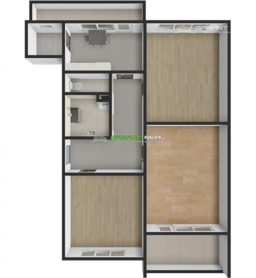 GARANT REAL - predaj 3-izbový tehlový byt 88 m2 s loggiou, balkónom a vlastným kúrením, s garážou, Prešov, širšie centrum