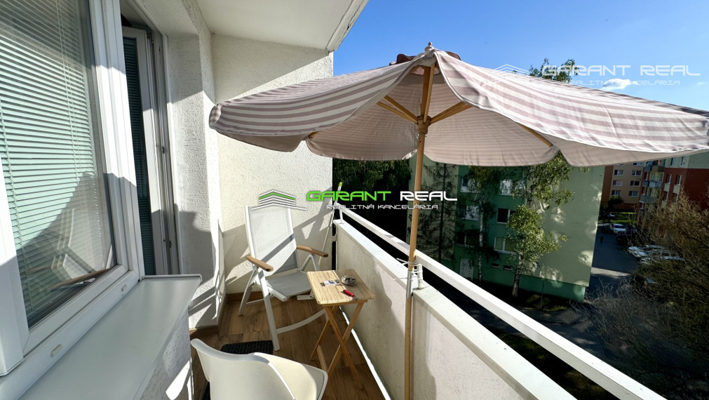 GARANT REAL - prenájom luxusný, zariadený 1-izbový byt s loggiou, Prešov, Sídlisko III, Mukačevská ul.