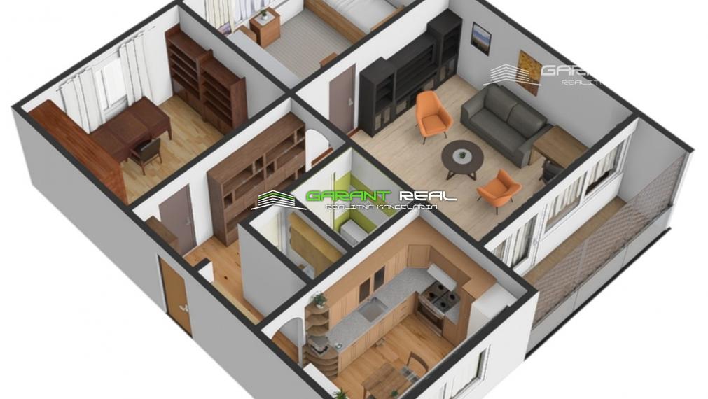 GARANT REAL - predaj 3-izbový byt 72 m2, s loggiou 7,5 m2, po rekonštrukcii, Prešov, Sekčov, ul. Pavla Horova