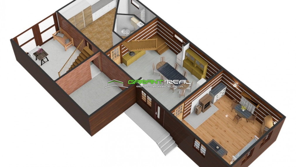 GARANT REAL - predaj chalupa, drevenica,134 m2 úžitková plocha, na pozemku 446 m2, Liptovský Mikuláš,,Važec, ul. Vyšná