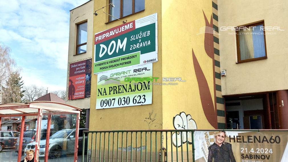 GARANT REAL - prenájom Dom zdravia a služieb, nové priestory, Prešov, širšie centrum, Sabinovská ulica