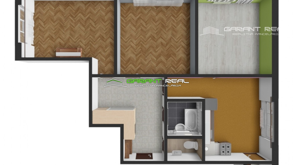 GARANT REAL - predaj 3-izbový tehlový byt 90 m2 s 2 loggiami, Prešov, Sídlisko II, Nábrežná ul.