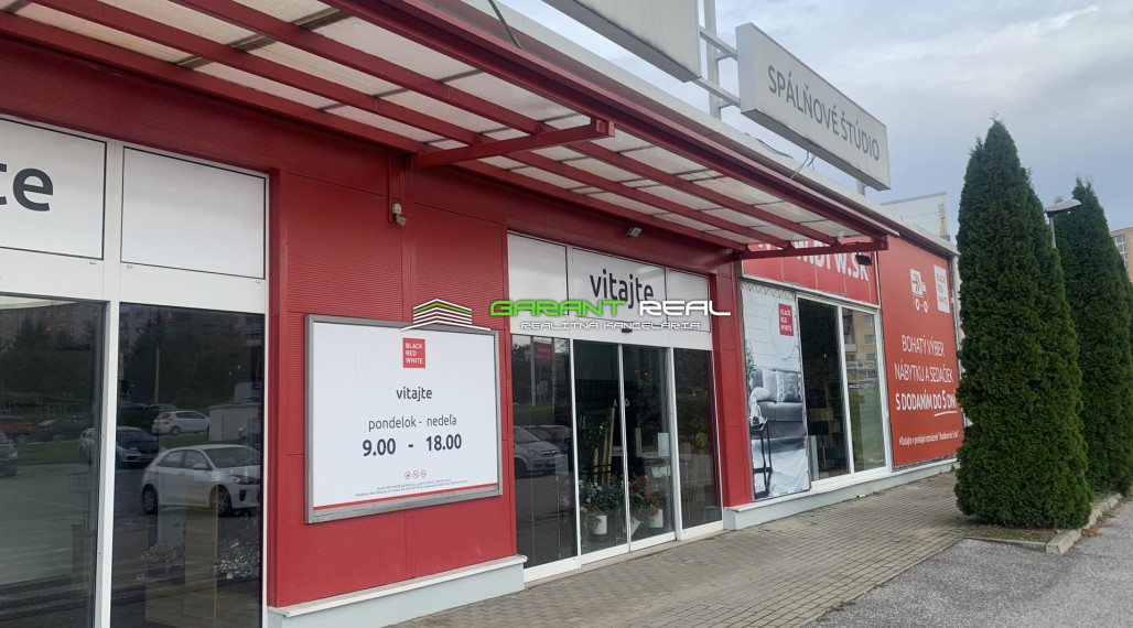 GARANT REAL - prenájom obchodný priestor 657 m2 v rámci obchodného centra Black Red White, Pod Táborom, Sídlisko Sekčov,, Prešov